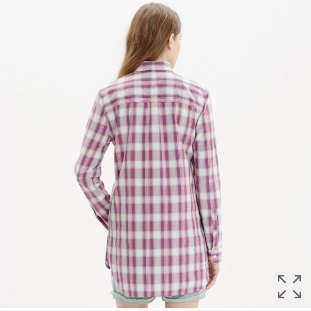 Madewell Ex-Boyfriend Shirt Manhasset Plaid xs - Picture 3 of 5